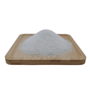 High purity white crystalline powder MXC-TEDA triethylenediamine solid catalyst on a wooden tray for polyurethane